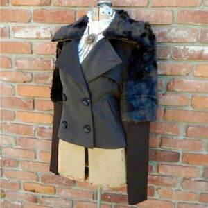Victorian Inspired Elegant Chocolate Brown Double-Breasted Women's Jacket
